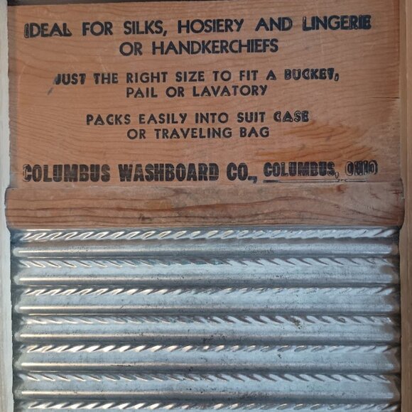 Vintage Dubl Handi Washboard, Columbus Ohio, Galvanized metal, two sided - Picture 7 of 7
